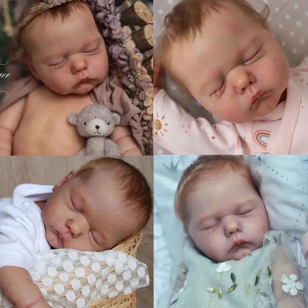 

19 Inch Unpainted Reborn S Kit Color Soft Unfinished Parts With Cloth Body Toys For Children W7d1