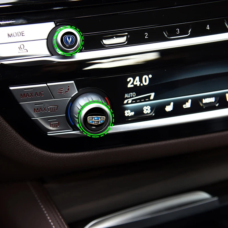 10 шт. интерьер автомобиля 3D логотип наклейка для Geely Ic Panda Ck Emgrand Ec7 Mk Gc7 X7 GE