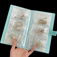 120grid anti oxidation jewelry storage bag pvc transparent organize booklet necklace earring ring portable jewelry display cover