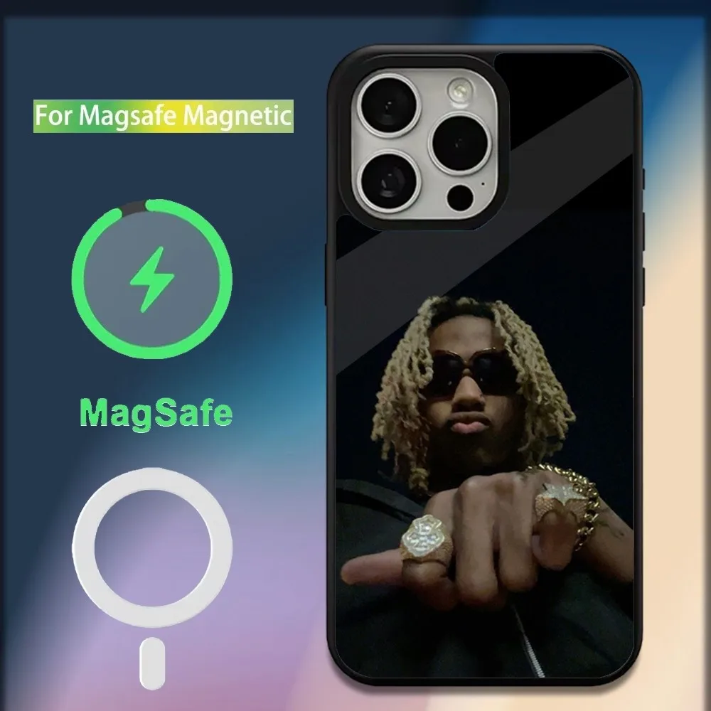 Rapper R-Rich Amiri Phone Case For iPhone 16 15 14 13 12 11 Plus Pro Max Mini Magsafe Magnetic Wireless Charging