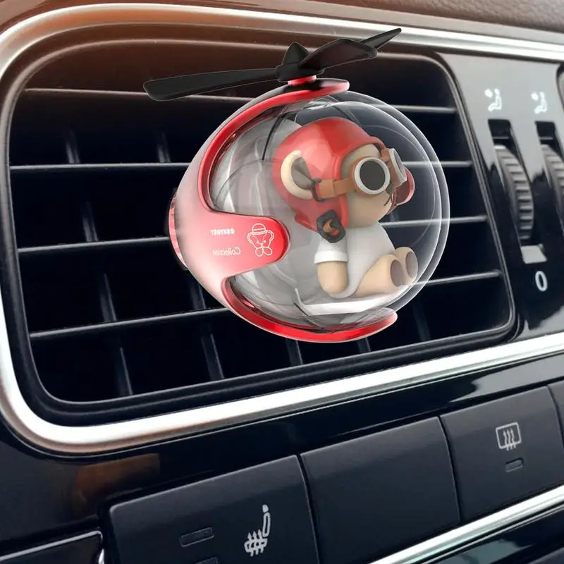 

Air Fresheners Vent Clips Automotive Dog Pilot Air Outlet Propeller Car Fragrance Interior Aromatherapy Ornament For Cars SUVs