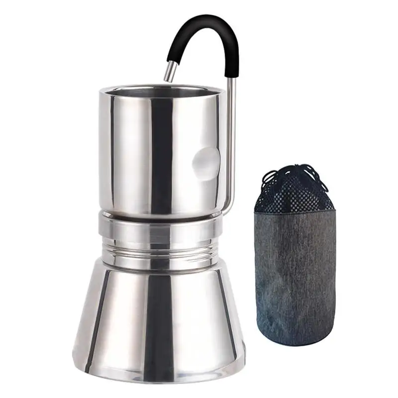 Camping Coffee Distiller Maker Stainless Steel Moka Pot Coffee Maker For Camping Accessories