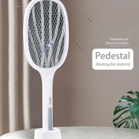 3000v electric mosquito racket killer mosquito bug zapper mosquito killer three layer mesh lamp fly swatter killer for home a4f9