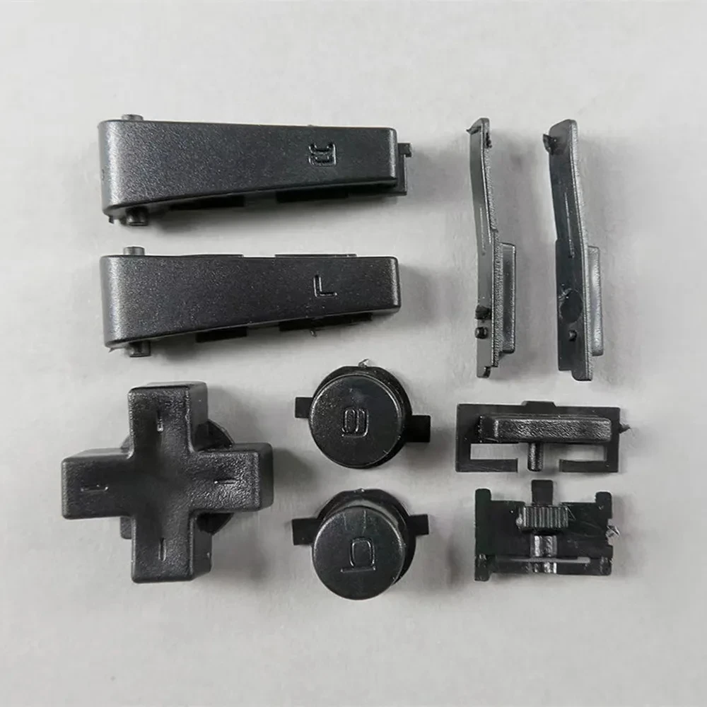 100 комплектов белых/черных кнопок L R клавиатуры для GameBoy MICRO GBM Pads Buttons