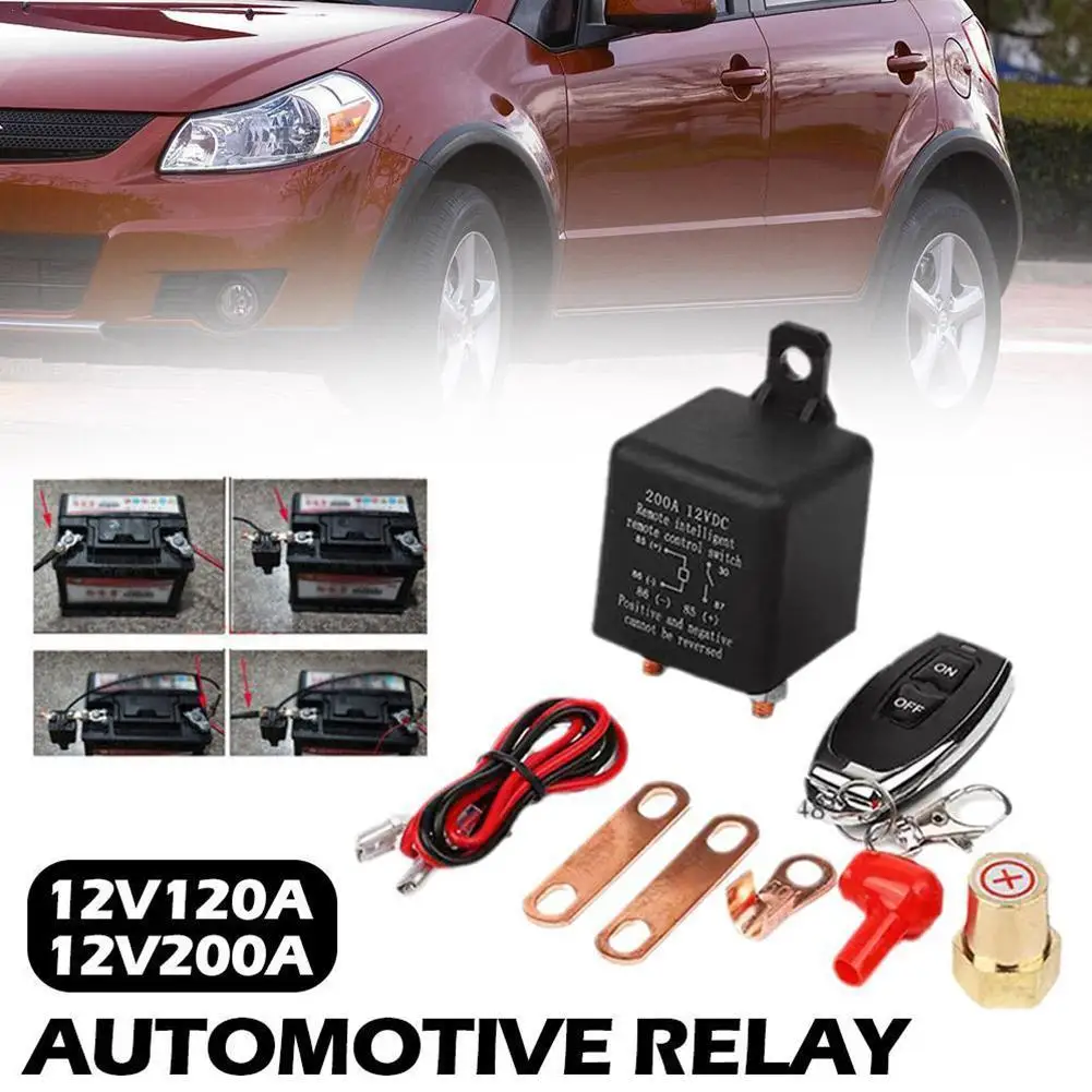 

Battery Switch Relay 12V Remote Control Battery Disconnect Cut Off Isolator Switch Anti-Theft With Remote Control Switch Fobs