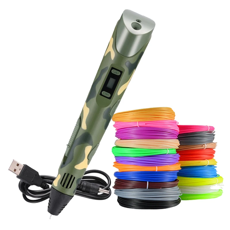 

3d Ручка V2S, креативная 3d-печатающая ручка со светодиодным дисплеем, принтер «сделай сам», игрушки для рисования, обучающие игрушки для детей, подарок на день рождения, хобби