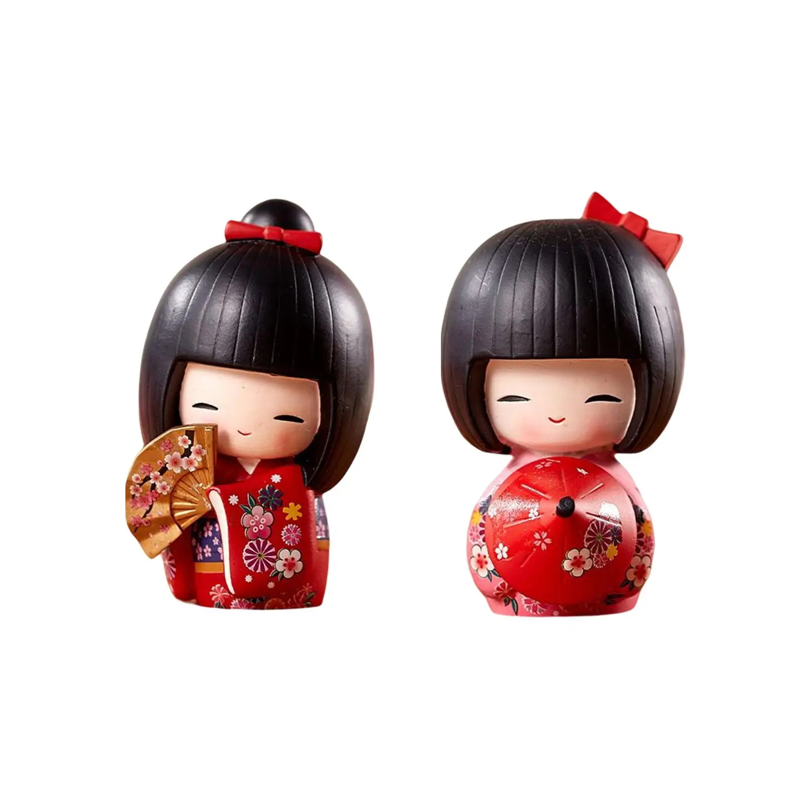 

Miniature Japanese Doll Collectible Figurines Traditional Girl Statues for Home Bar Tea Room Restaurant Decor