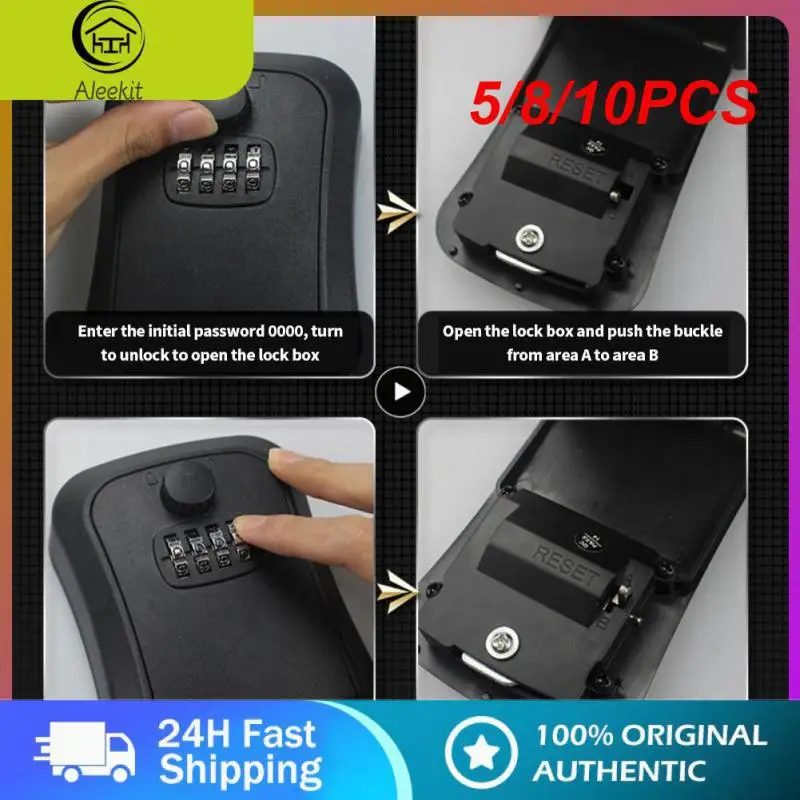 

5/8/10PCS Safe Storage Box Safe Box Safe Deposit Box Keychain Money Box Security Protection