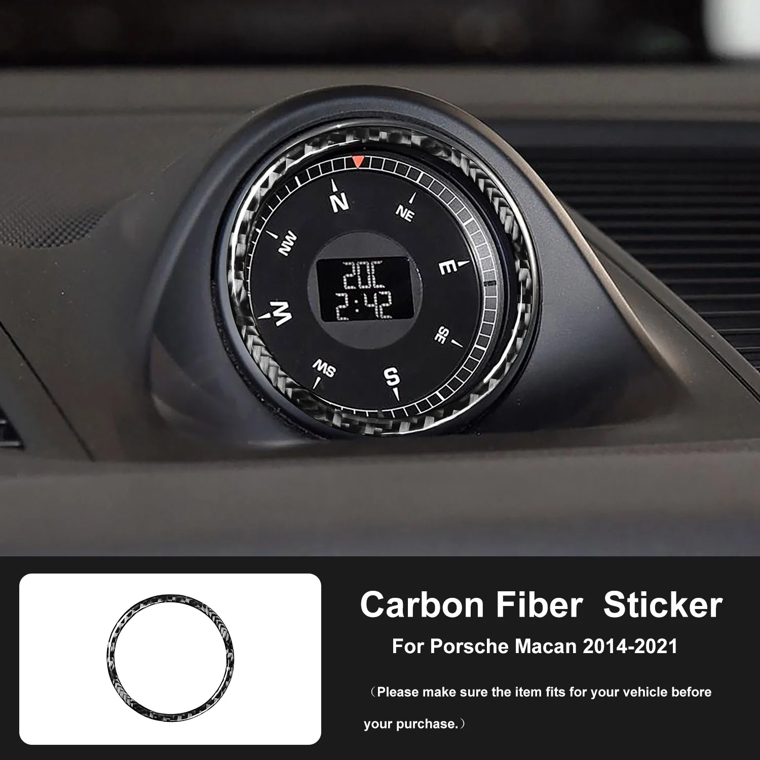

Porsche Macan 2014-2021 Карбоновая Рамка Для Спидометра И Приборной Панели, Декоративное Кольцо Для Интерьера Автомобиля