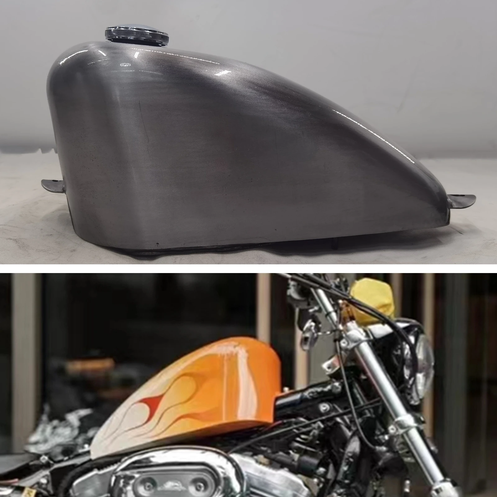 

7 L Motorcycle Petrol Gas Fuel Tank With Gas Cap For Harley Sportster XL1200 883N X48 2006-2022
