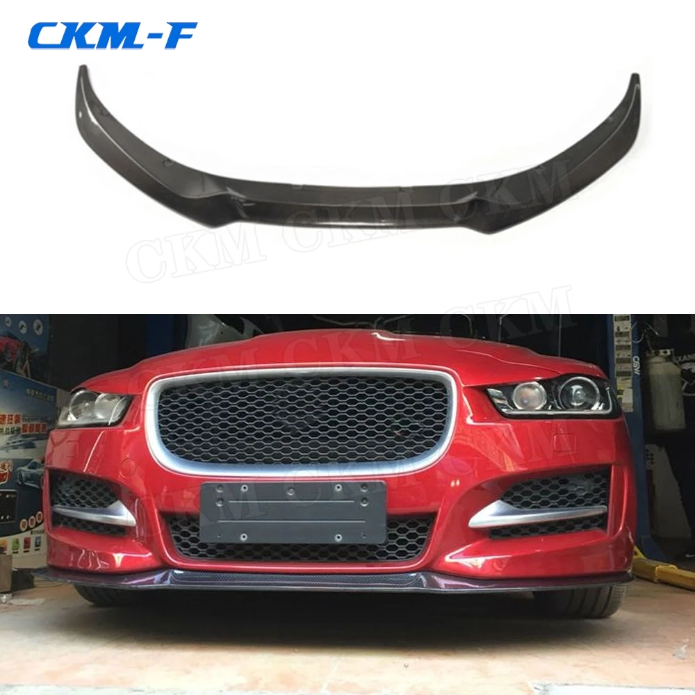 Передний бампер из углеродного волокна спойлер для подбородка губ Jaguar XE XF XEL XFL Sedan