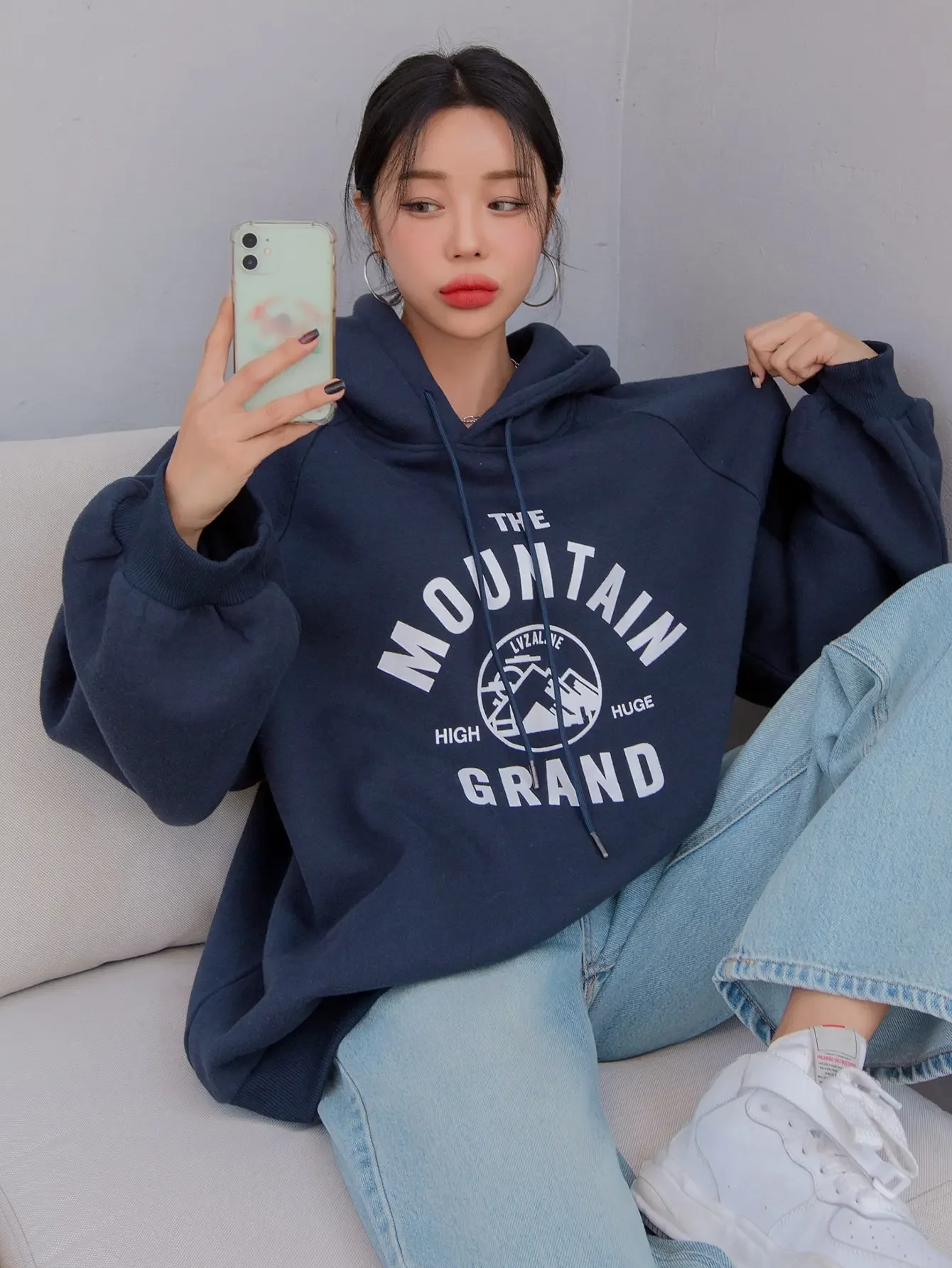 

The Mountain Grand Womans Cotton Hoodies Creativity Fashion Casual Long Sleeves All-math Oversized Clothing Women Sweatshirts