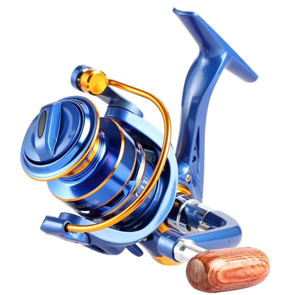 Newest Fishing Reel with 13+1BB 5.2:1 Metal Spool Spinning Wheel BF1000-7000 Gear Ratio High Speed Casting Fishing Reel