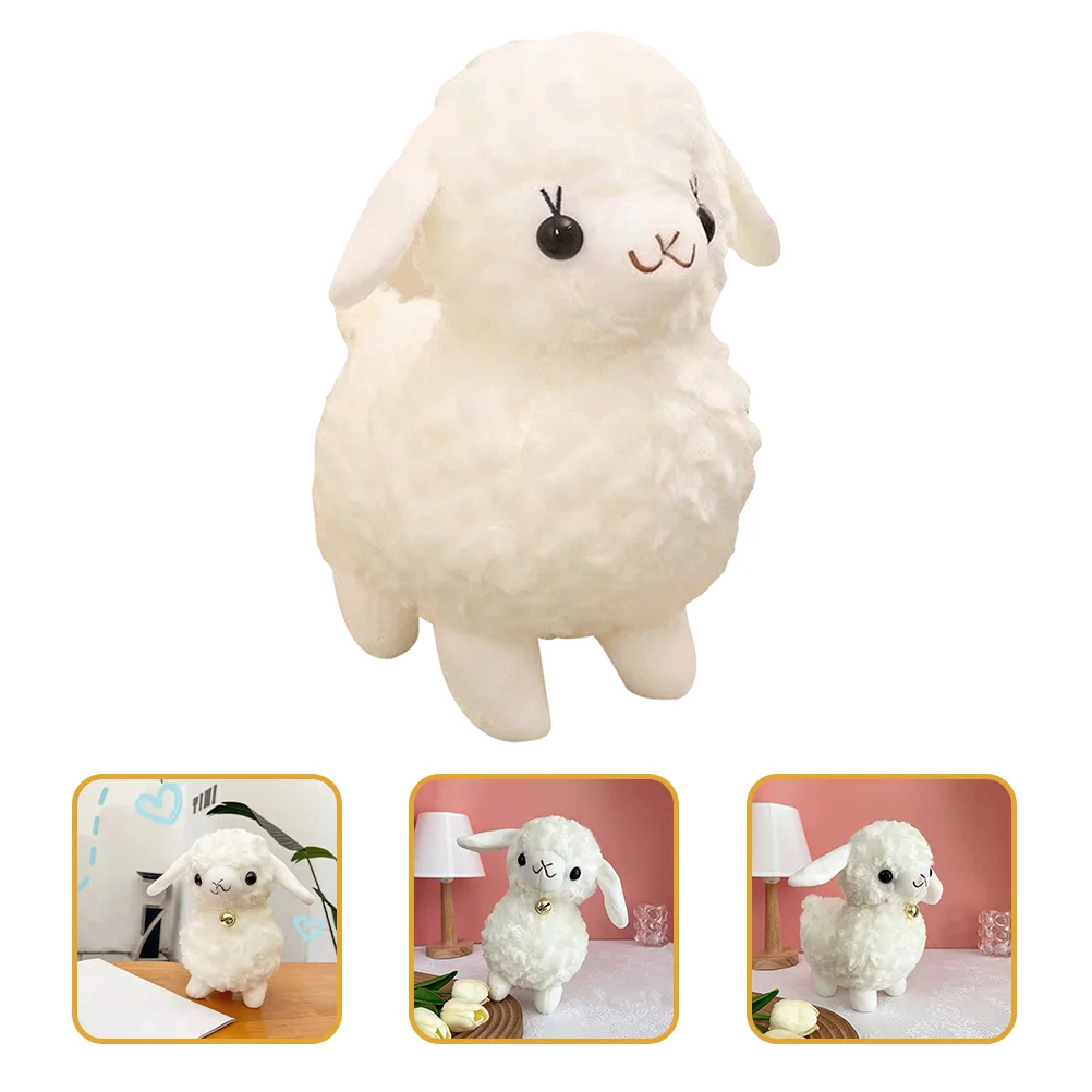 

2pcs Stuffed Lamb Dolls Cartoon Lamb Toy Adorable Lamb Toy Children Lamb Plaything