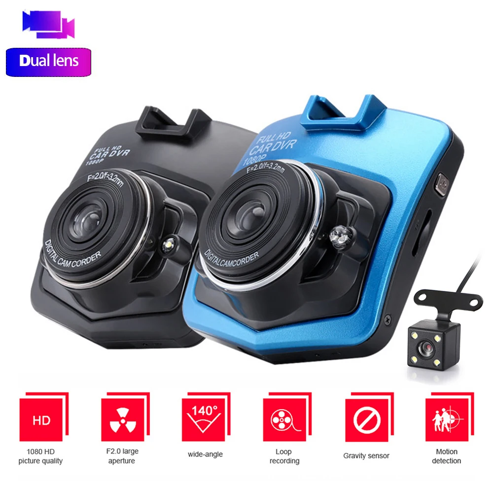 

Car DVR Dash Cam 1080P Full HD Vehicle Dash Camera Dual Lens Rear View Auto Video Recorder Motion Detector Night Vision G-sensor