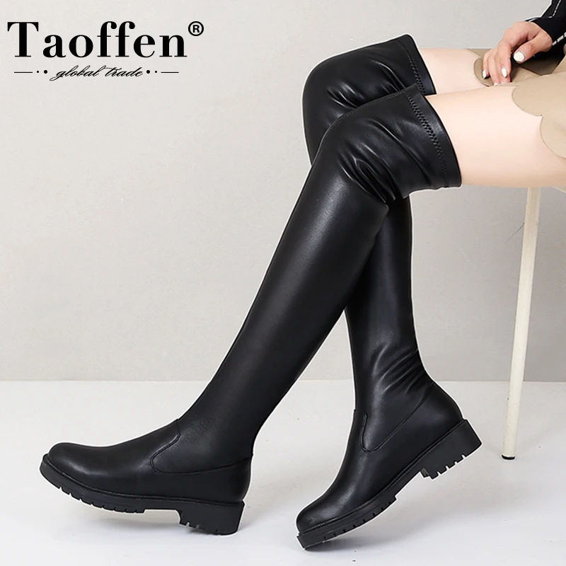 

Taoffen Size 32-43 Women'S Over Knee High Boots Platform Winter Women Shoes Casual Sexy Club Long Boot Ladies Footwear