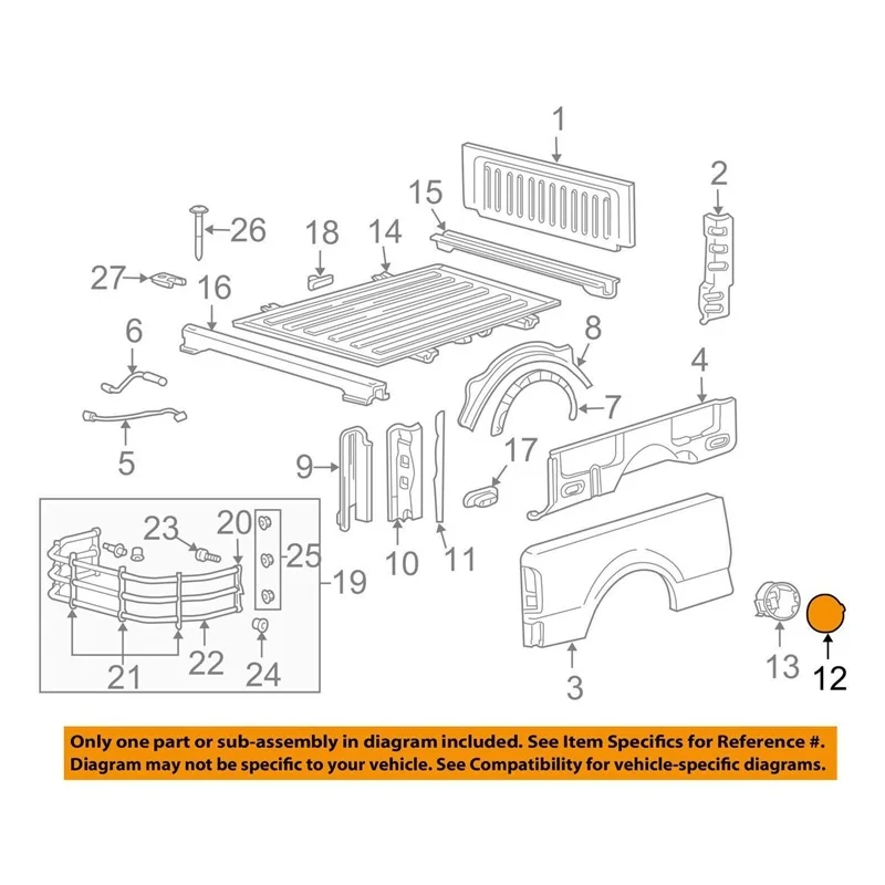4L3Z-99405A26-EAA for 2004-2008 Ford F-150 Fuel Tank Filler Access Door