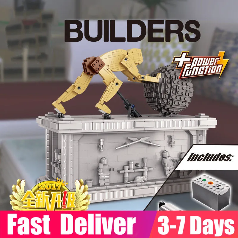 

MOC-13390 1462 шт. Встроенная кинетическая скульптура Sisyphus модель собранные блоки креативная серия современные подарки для детей 23017