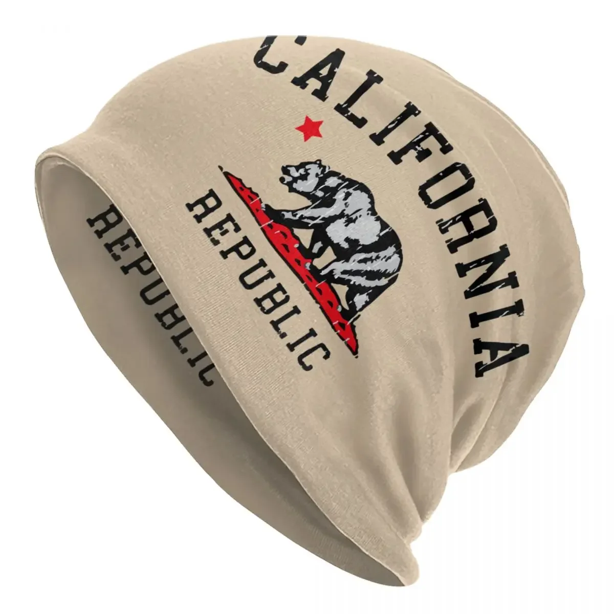 

Шапки-бини с флагом Калифорнийской Республики, шапка для мужчин и женщин, уличная зимняя теплая вязаная шапка унисекс, шапки для взрослых