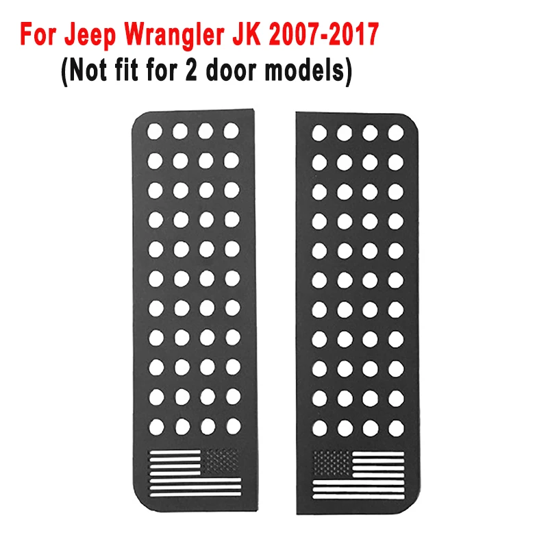 

2 шт., алюминиевые накладки на заднее стекло для Jeep Wrangler JL и Unlimited 4-Door 2018-2022 JK 2007-2021
