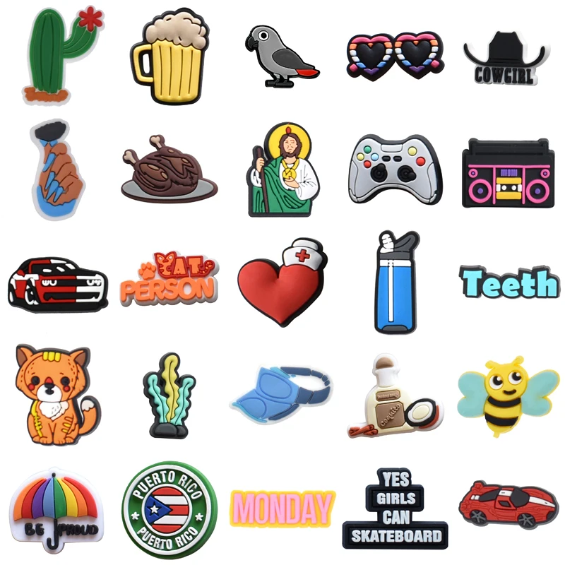 

Decorations for Crocs Girl Shoes Accessories Set Jeans Gifts Wholesale Bulk Shoe Charms Packs Para Pins Men Kids Women Charm Boy