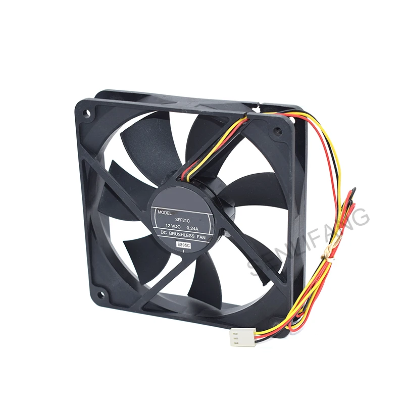 Подлинный Новый охлаждающий вентилятор для SFF21C с жидкостным динамическим подшипником DC 12 В 2100 а 12025 об/мин 120 12 см 120*25 мм 3 провода