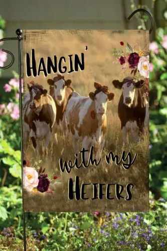 Двусторонний Садовый флаг с надписью My Heffers ~ 12x18