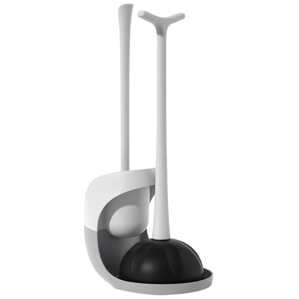 

Brush Toilet Set Bathroom Plunger Holder Bowl Cleaningcleanerplungerstool Compactsilicone Deep