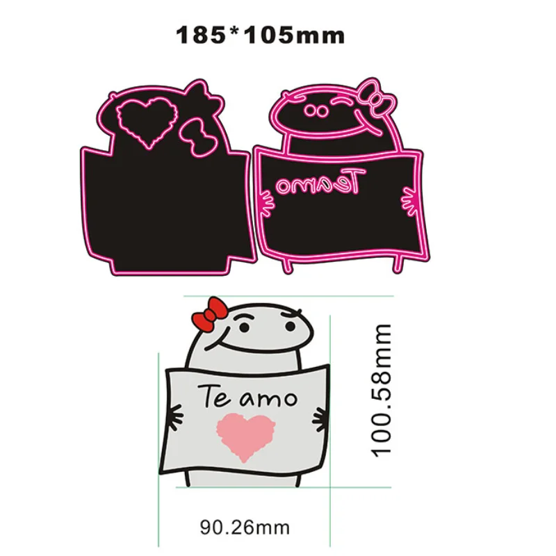 

Metal Cutting Dies Stencils Heart for DIY Scrapbooking Album Stamp Paper Card Embossing 2022 New Die Cut