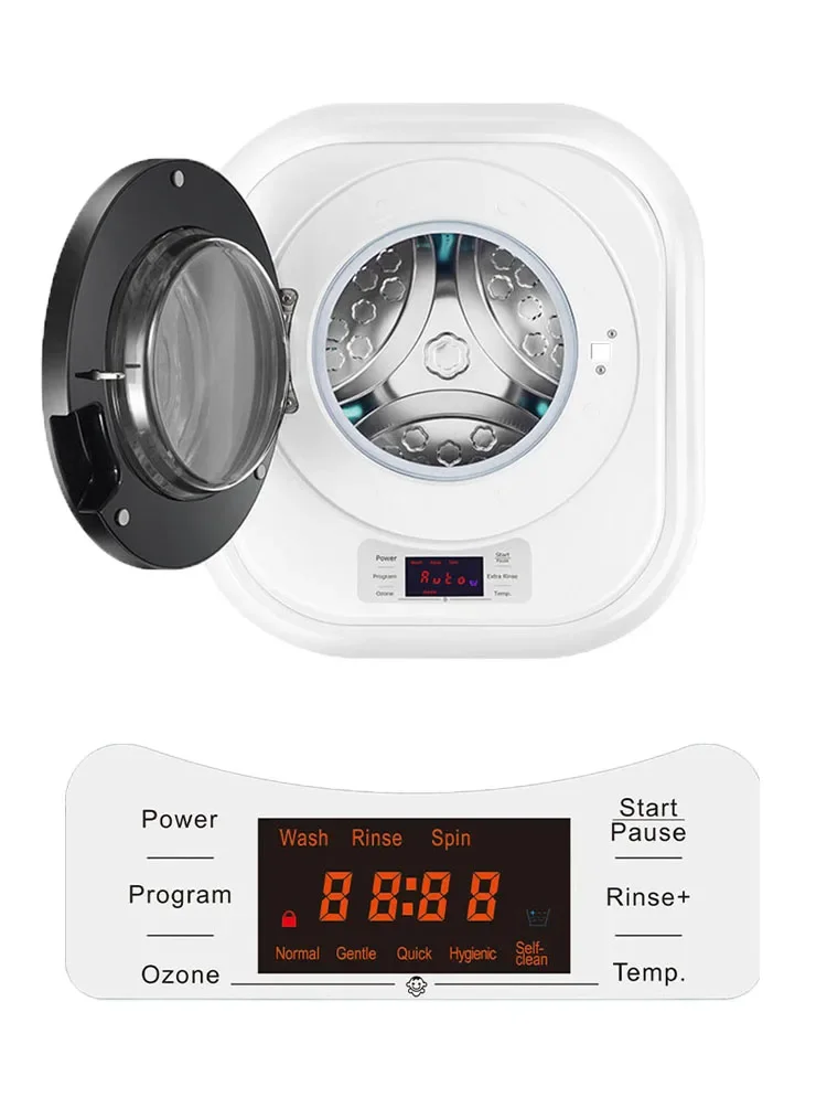 Front-Loading Laundry Machine Washing Combination of Caravan RV with Full-Touch Color Screen & Front Door for Camping Fast Boats