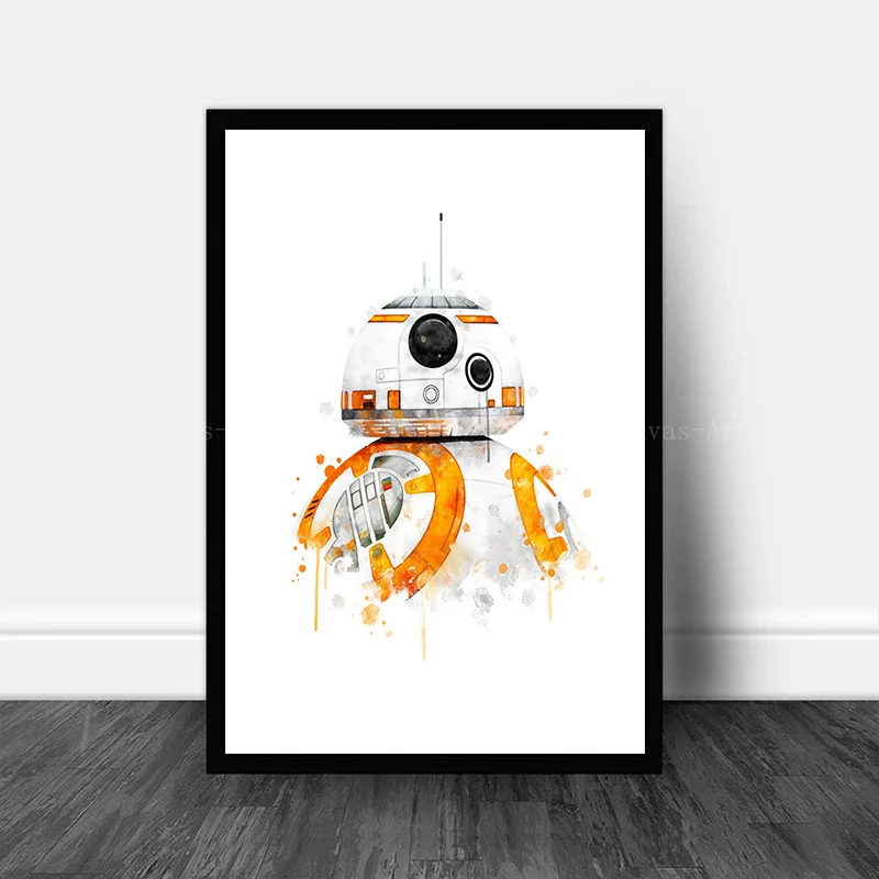 Картина из мультфильма Disney аниме Звездные войны йода ламбит на холсте настенные