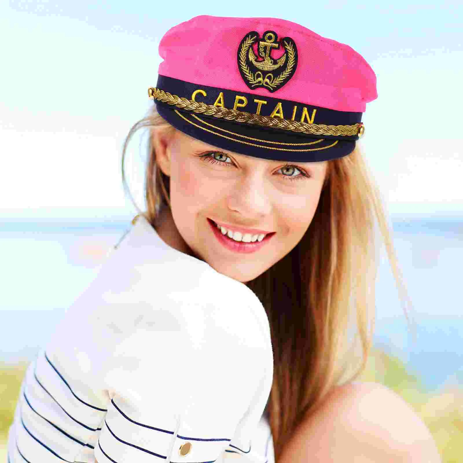 

Party Hat Captain Decoration Captains Costume Props Cosplay Polyester Boating Sailor Hats