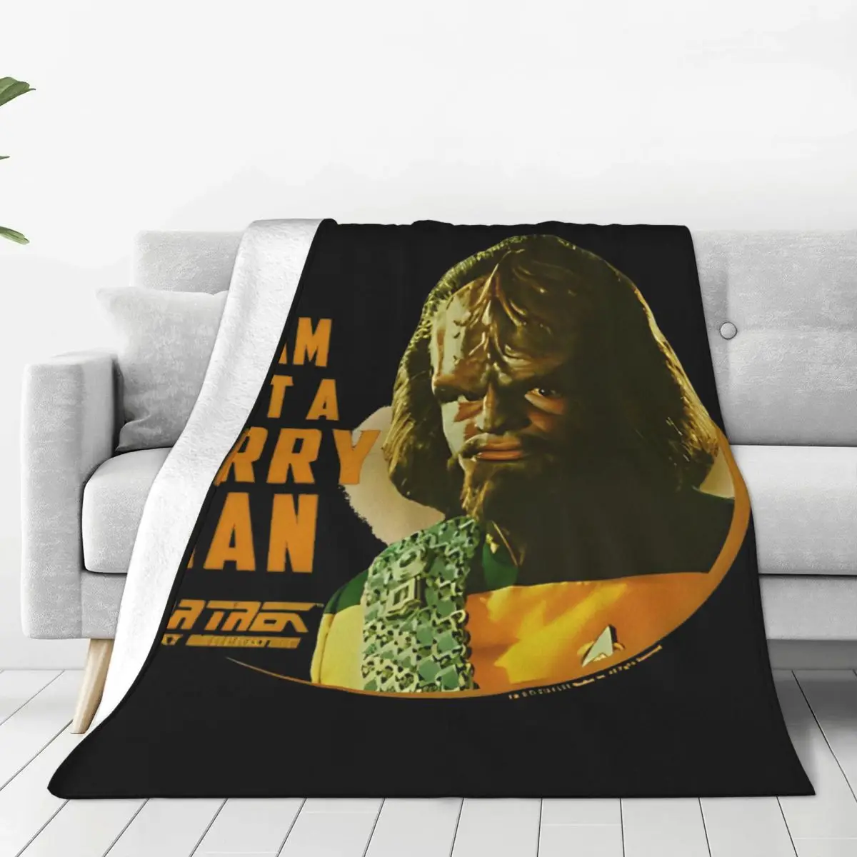 Одеяло Stars Treks The Next Generation Worf I Am Not A Merry Man фланелевое новое мягкое одеяло для