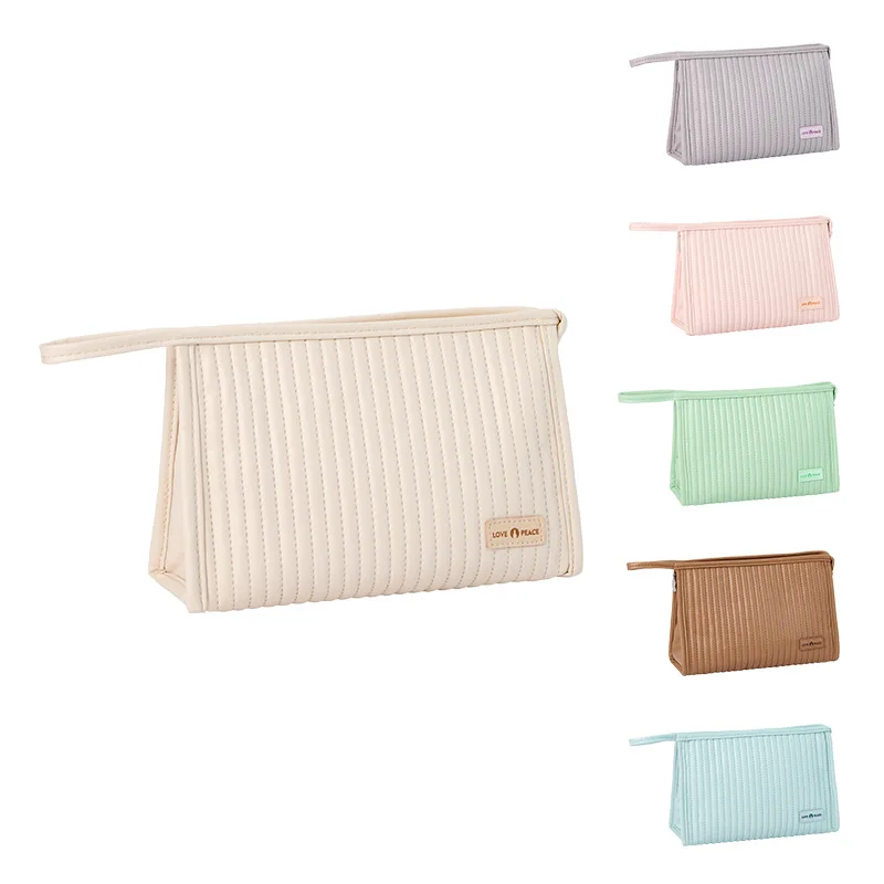 

Large-Capacity Travel Cosmetic Bag Portable PU Makeup Pouch Women Waterproof Bathroom Washbag Multifunctional Toiletry Kit