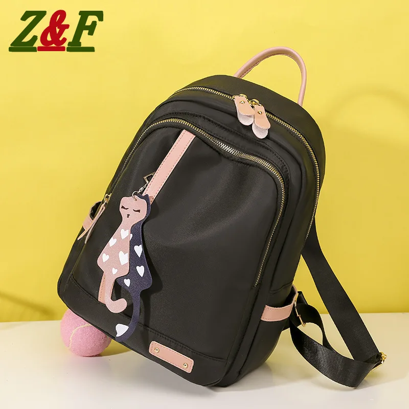 

2022 Hot Sale Backpack Female New Large Capacity Travel Fashion Trend Letters Simple Casual Oxford Cloth Shoulder Bag Bolso Cc