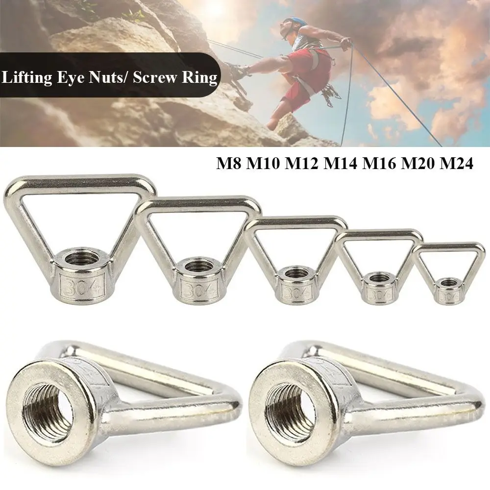 

M24 304 Stainless Steel M8 M10 M12 Screws Eyebolt Ring Triangle Nuts Screw Ring Lifting Eye Nuts