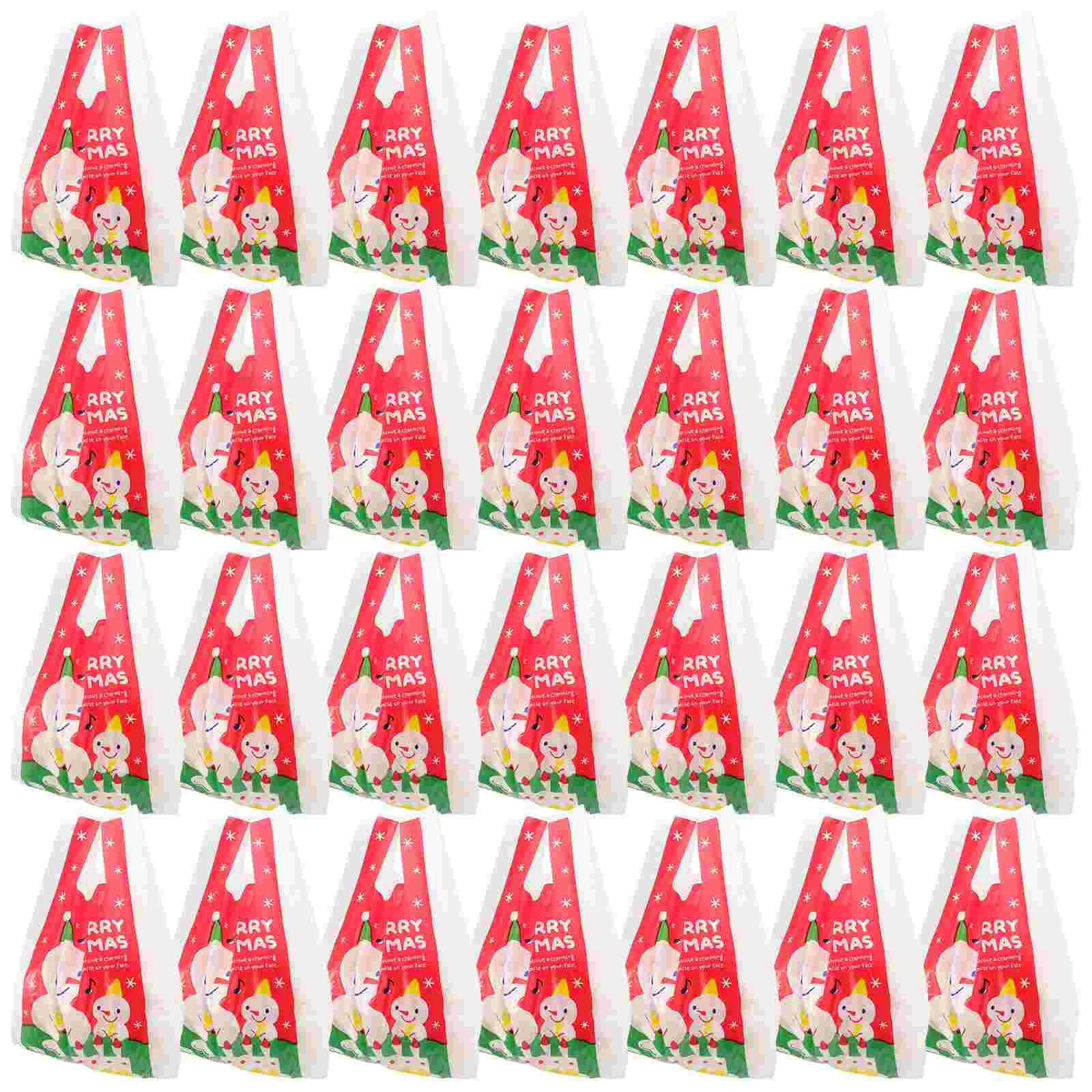 

50pcs Christmas Snowman Plastic Bag Christmas Plastic Gift Bag Xmas Gift Bag