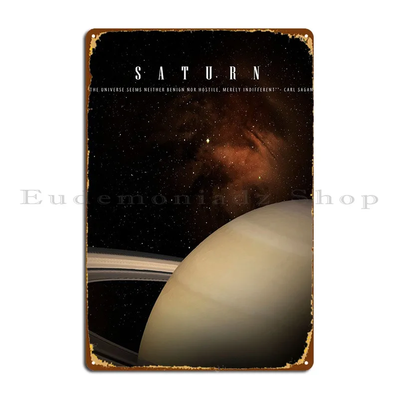 

Плакат Saturn на солнечной системе, металлический плакат на забавную стену гостиной, пещера, индивидуальный домашний жестяной плакат