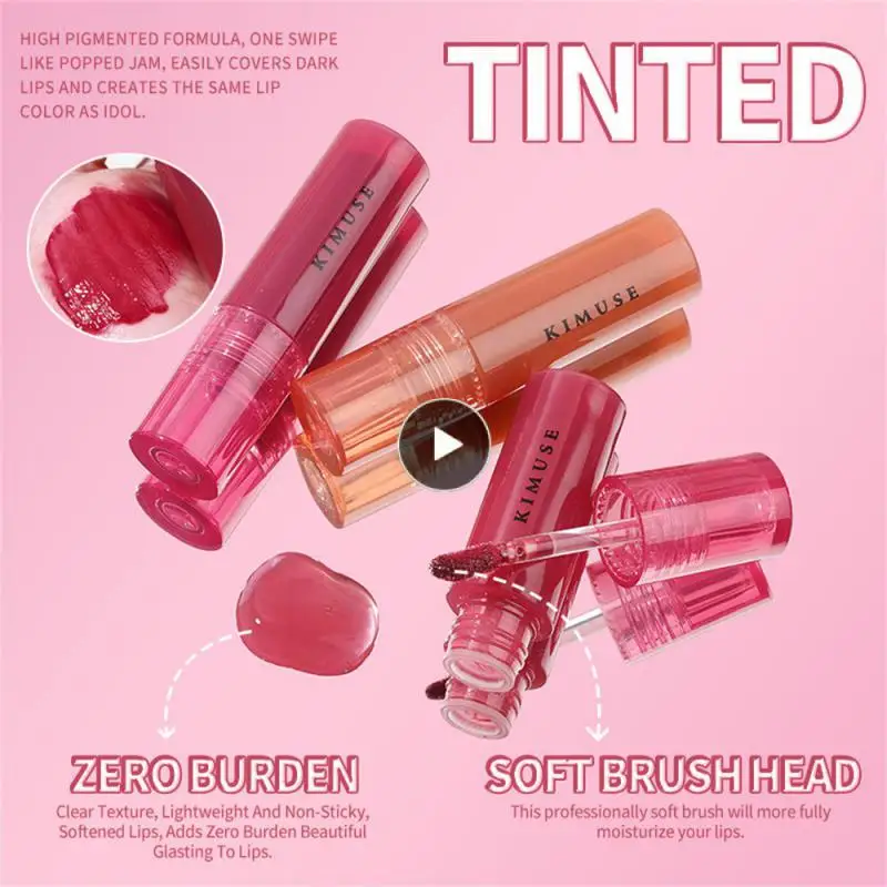 

Moisture Liquid Lipstick Fine Texture Lithe Red Lip Tint Waterproof Lip Glaze Jelly Lip Glaze Lips Makeup Cosmetics Long-lasting