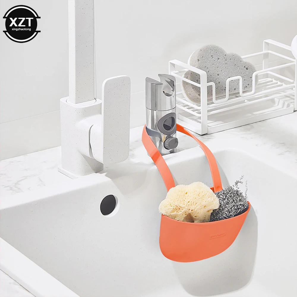 

Home Storage Drain Basket Kitchen Soap Sponge Sink Holder Sink Faucet Hanging Drain Bag Kitchen Accessories