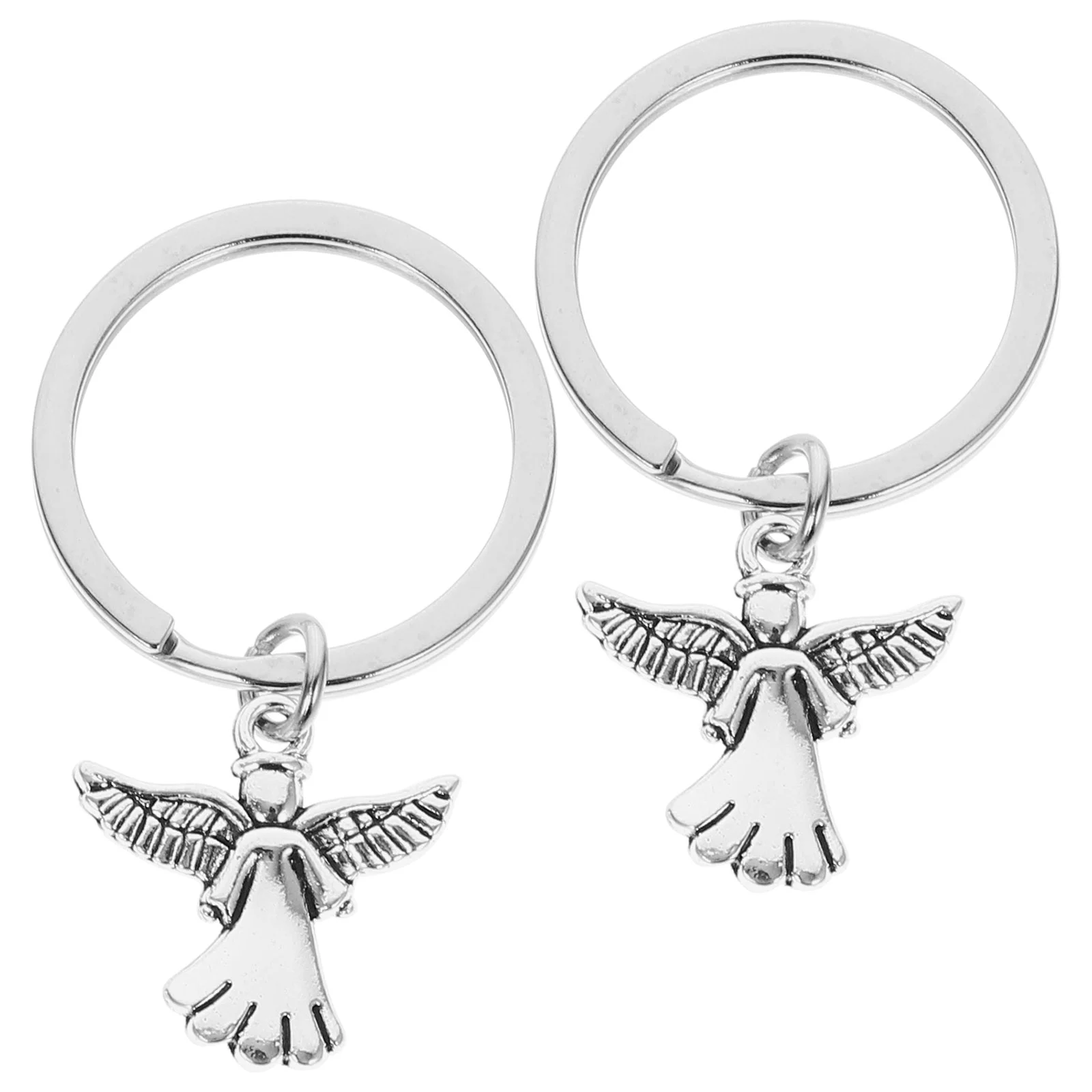 

2 Pcs Ornament Angel Keychain Miss Cumpleaños Para Metal Hanging