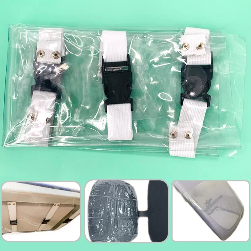 

Dental Chair Seat Foot Pad Dental Mat Cushion Unit Dustproof Cover Plastic Clear Protector Tool With Elastic Bands Clinic Supply