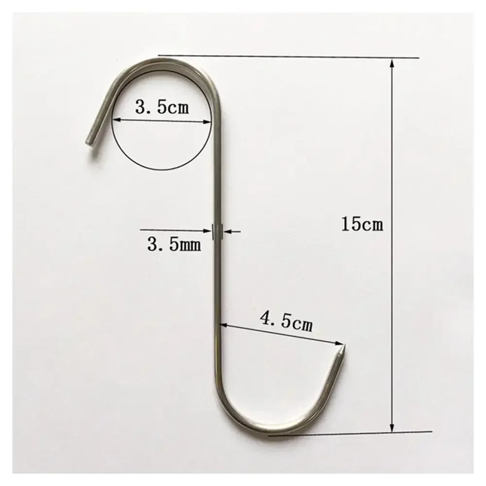 10 шт. вешалка для одежды мяса подвесные крючки из нержавеющей стали S-крючки с