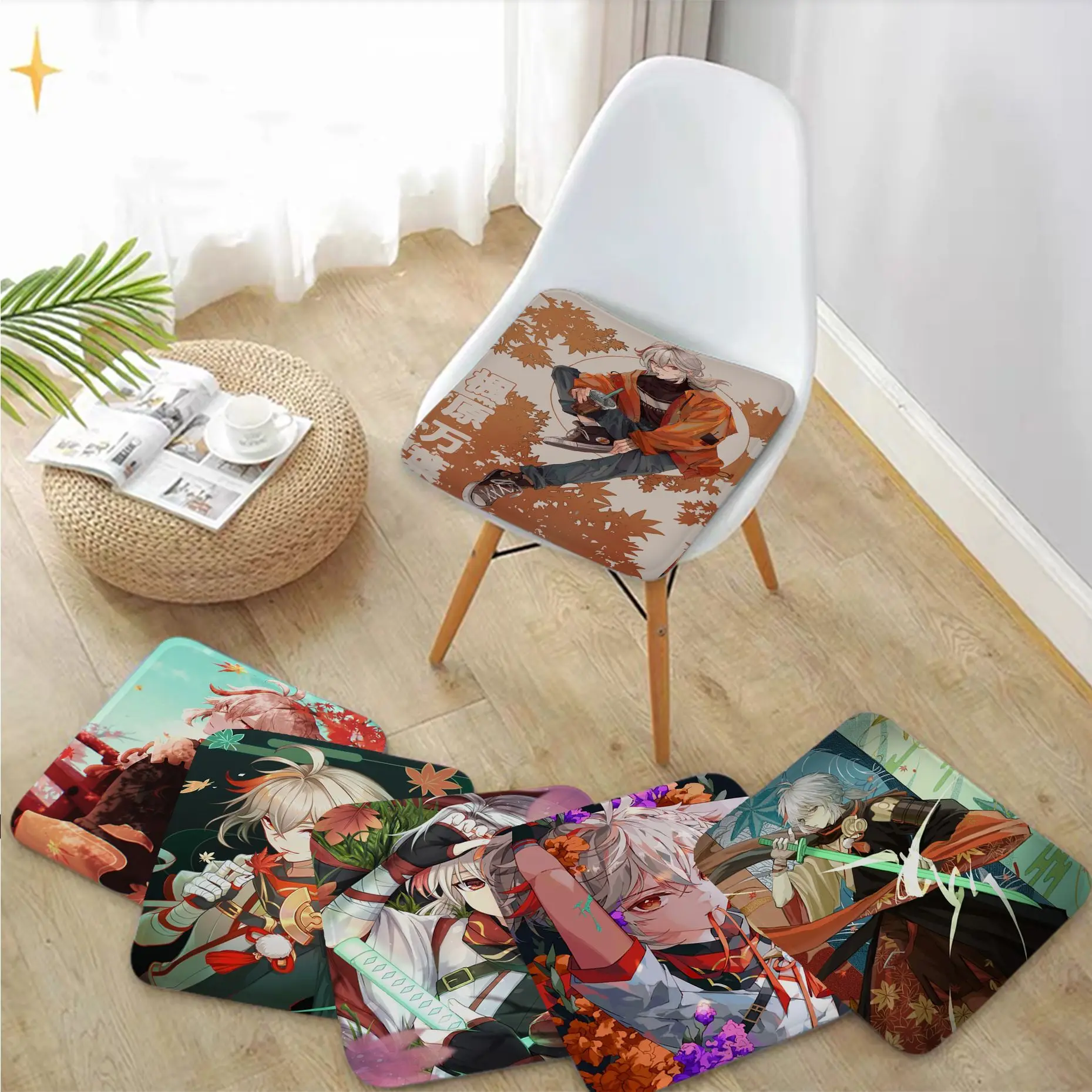 

Genshin Impact Kaedehara Kazuha Decorative Meditation Cushion Stool Pad Dining Chair Tatami Seat Cushion Anti-Slip Chair Mat Pad