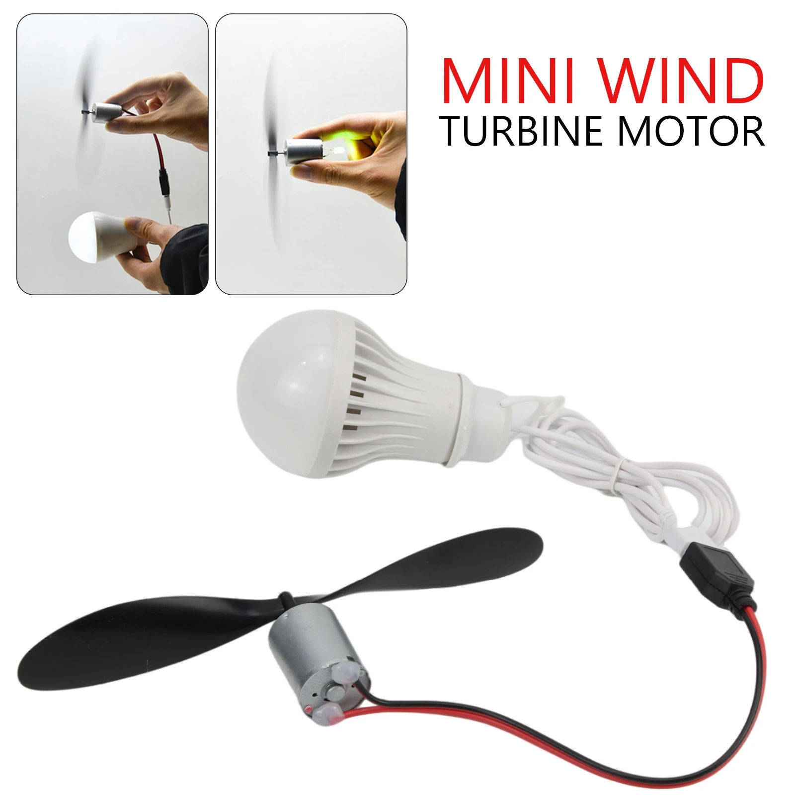 

USB 1M 20V 5W Mini Wind Turbine Motor Led Windmill Micro Wind Turbine Wind Turbine Science Teaching Tool Model