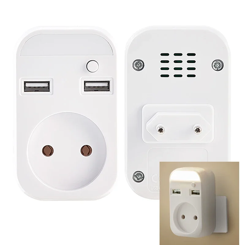 USB-розетка LE-01 белая 2 розетки USB