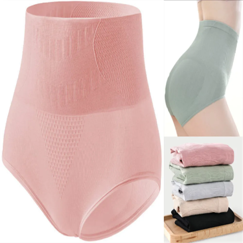 

Women High-waisted Abdomen panties Hip-lift Antibacterial Underwear Seamless Knickers YF038