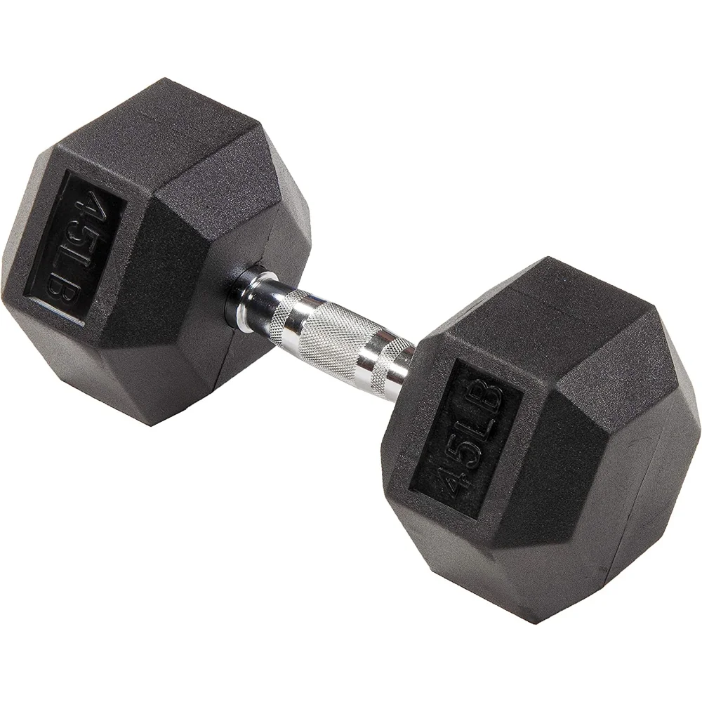 

Rubber Encased Hex Dumbbell in Pairs, Singles or Set