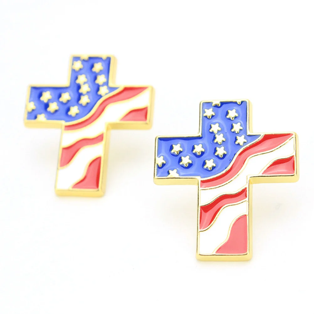 

Pin Lapel Flag Brooch Cross American Badge Usa States United Enamel Gifts Jewelry Patriotic Day Independence Scarf Medal Us