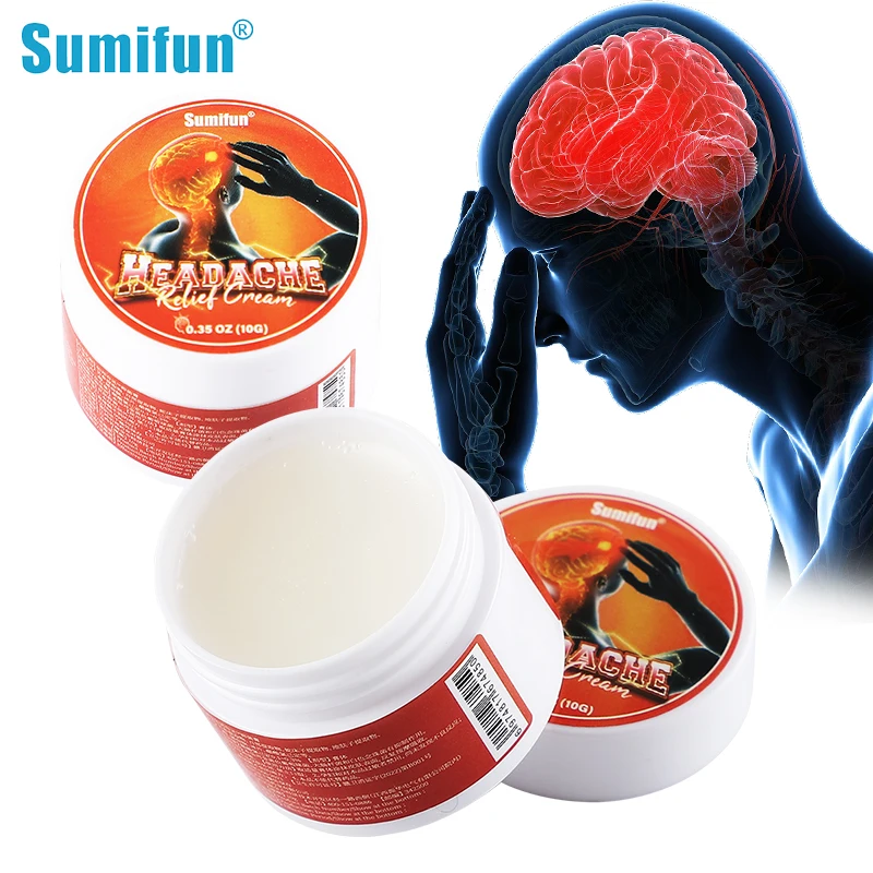 Sumifun крем для снятия боли и головной боли, лечение всей головы, массажер для бессонницы, сна, стресса, беспокойства, головокружения, травяная медицина